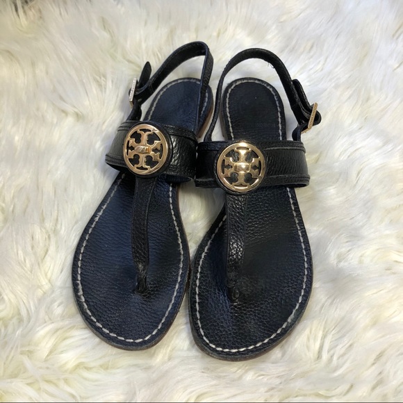 Tory Burch Shoes - Tory Burch Leather Thong ankle Strap Sandals